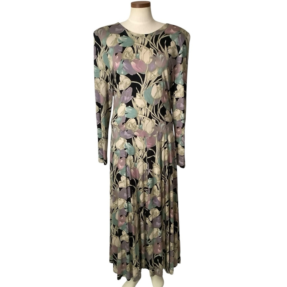 Vintage Joanie Char Long Sleeve Floral Dress